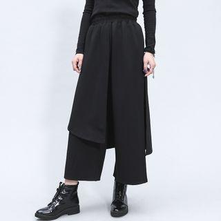 Elastic Waist Mock Two Piece Skort