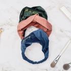 Embroidered Lettering Face Wash Headband