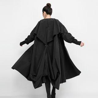 Asymmetrical Open Front Long Jacket