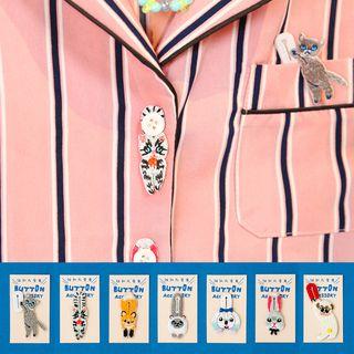 Cartoon Button Brooch