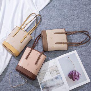 Floral Print Panel Shoulder Bag