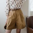 Puff-sleeve Dotted Blouse / Shorts / Set