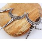 Gothic Moon Headpiece 1 Pc - Silver - One Size