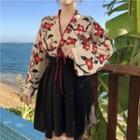 Floral Hanfu Top / Pleated Skirt