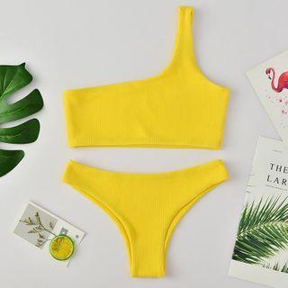One Shoulder Plain Bikini