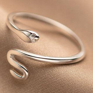 Snake Sterling Silver Open Ring S925 Silver - Silver - One Size