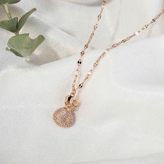 Alloy Money Bag Pendant Necklace As Shown In Figure - One Size