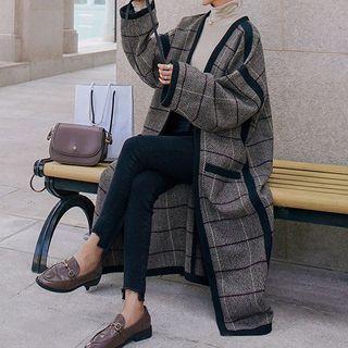 Gingham Woolen Coat