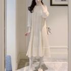 Cable-knit Midi Sweater Dress Almond - One Size