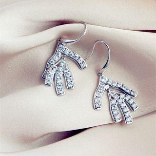 Rhinestone Dangle Earring As Shown In Figure - One Size