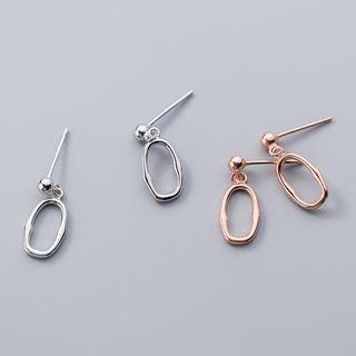 925 Sterling Silver Oval Dangle Earring