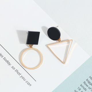 Asymmetrical Geometric Drop Earring