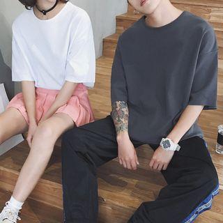 Elbow-sleeve Couple Matching T-shirt