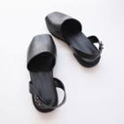 Peep-toe Flat Sandals