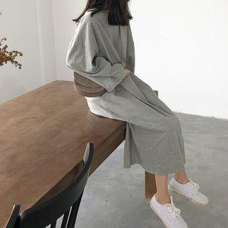 Long-sleeve Sweatshirt Midi Dress