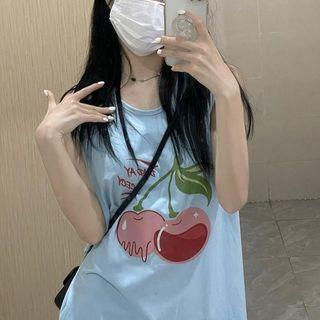 Cherry Print Tank Dress