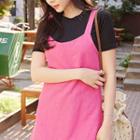 Crewneck Short-sleeve Ribbed T-shirt
