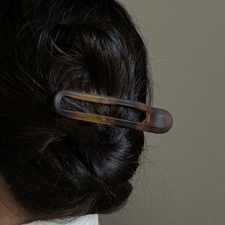 Resin Hair Clip 2164a - Dark Brown - One Size