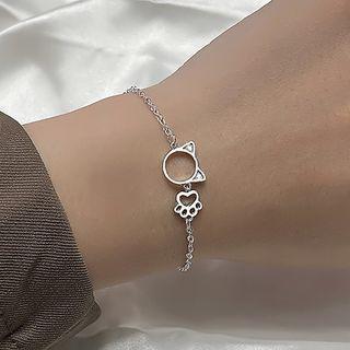 Cat Paw Bracelet 1 Pc - Silver - One Size