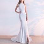 Halter Mermaid Evening Gown