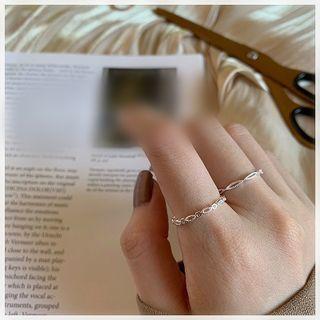 Set Of 2: Cut-out Open Ring Jz150 - Set Of 2 - Silver - One Size