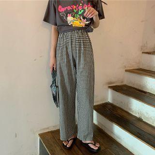 Check Loose-fit Pants As Figure - One Size