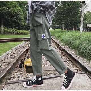 Cropped Patch Cargo Pants