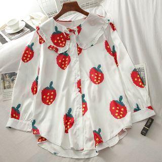 Strawberry Shirt White - One Size