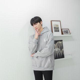 La Letter-embroidered Colored Hoodie