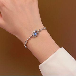Rhinestone Planet Bracelet Gold - One Size