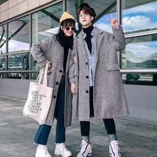 Couple Matching Single-breasted Long Coat