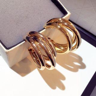 Alloy Layered Open Hoop Earring As Shown In Figure - One Size