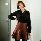 Ruffled A-line Miniskirt (m~xxl)