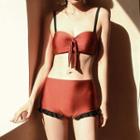 Set: Twisted Bikini + Short-sleeve Cover-up T-shirt
