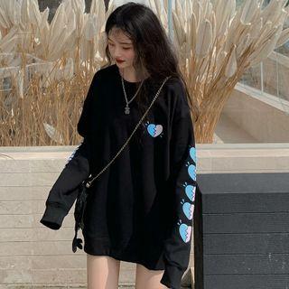 Long-sleeve Heart Sweatshirt