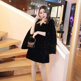 Set: Glitter Blazer + Strapless A-line Dress