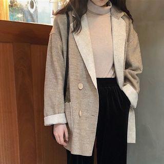 Double Breasted Coat As Shown In Figure - One Size