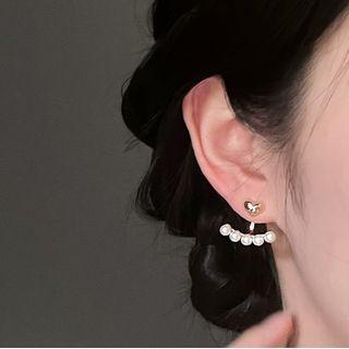 Faux Pearl Alloy Swing Earring