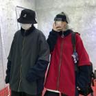 Couple Matching Mock Two-piece Jacket