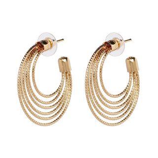Layered Open Hoop Earring As Shown In Figure - One Size