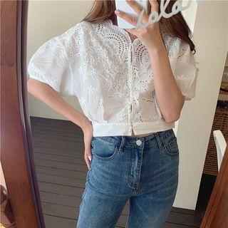Pearl Button Lace Top