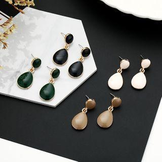 Glaze Drop Earring 1 Pair - Green - One Size
