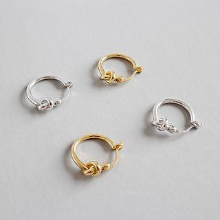 925 Sterling Silver Knotted Earring