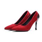 Pointy-toe Stiletto Metal-accent Pumps