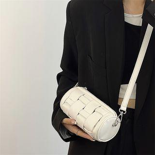 Woven Barrel Crossbody Bag