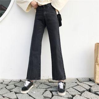 High-waist Straight-leg Jeans