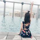 V-neck Printed Swimdress