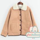 Fleece-lined Buttoned Jacket