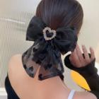 Bow Hair Clip 1pc - Black - One Size