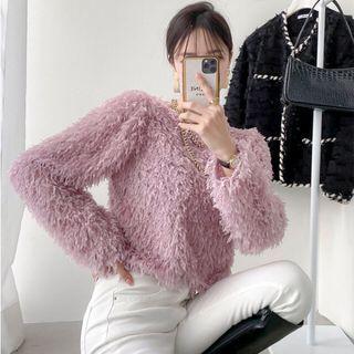 Round-neck Fringed Crop Top